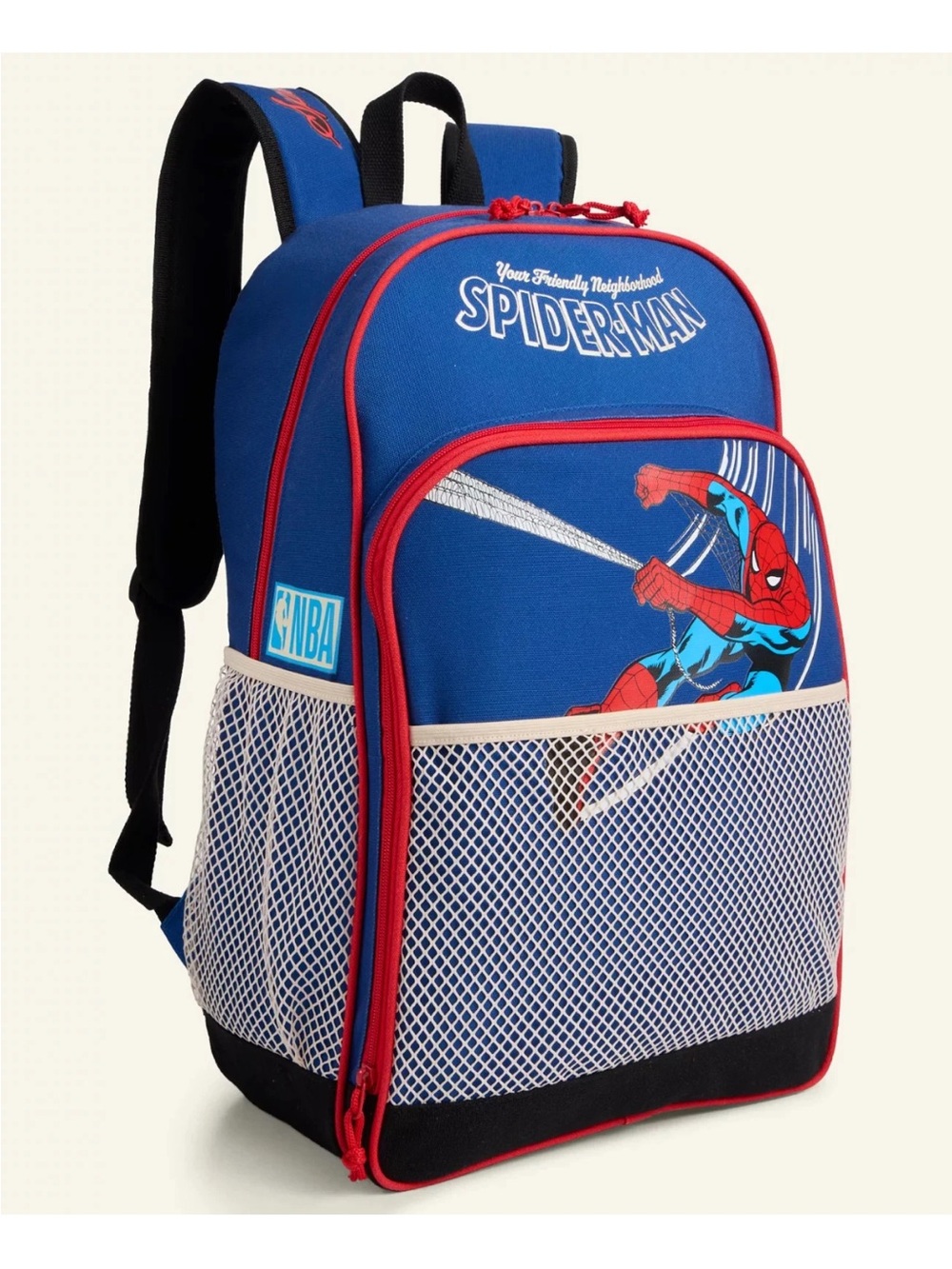 Marvel Blue & Red Spider-Man Kids Backpack with Mesh Front